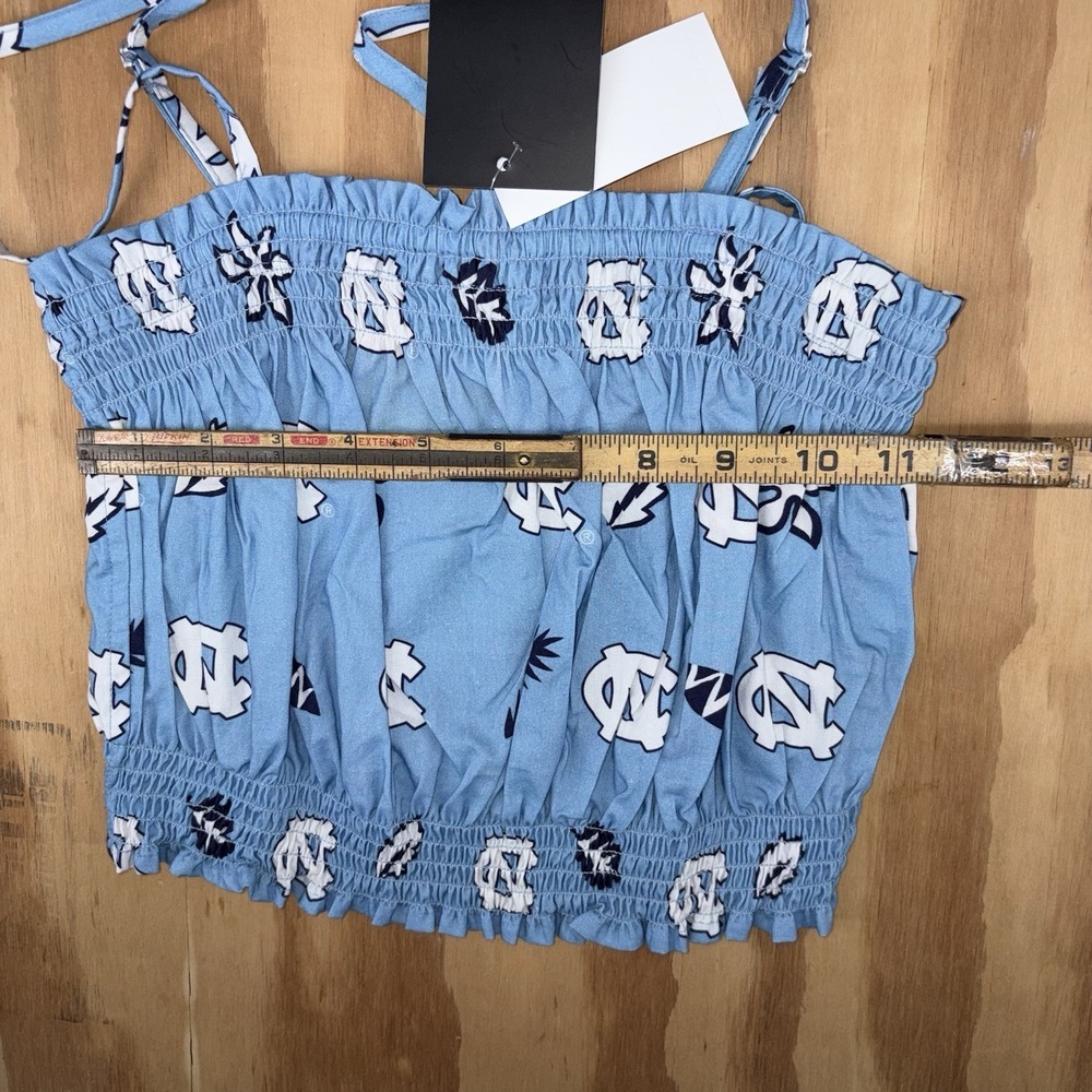 Wes and Willy Womens College Beach Halter Crop Top UNC Tar Heels XL New - Picture 3 of 8